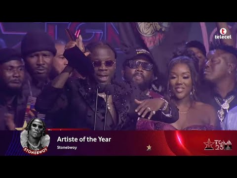 Stonebwoy wins Artiste of the year 25th TGMA over King Promise and others