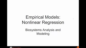 Biosystems Analysis and Modeling: Nonlinear Regression