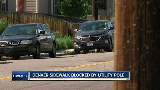 Woman in wheelchair says utility pole blocks Denver sidewalk, creating hazard