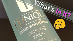 Clinique's Acne Solutions Clarifying Lotion - What's In It?