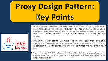 Proxy Design Pattern: Key Points