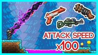 Slowest Weapons in Terraria, but their attack speed is 100x higher