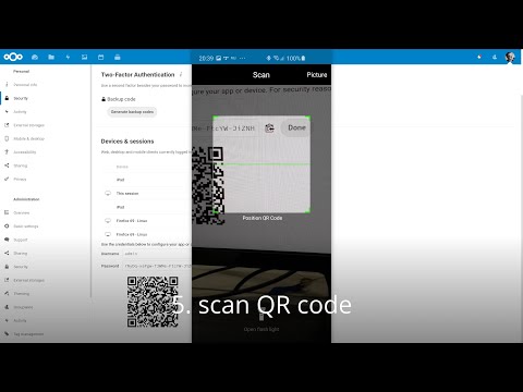 How to add a Nextcloud client account with a QR code