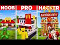 MCDONALDS Fast Food Restaurant Build Battle In Minecraft - NOOB VS PRO CHALLENGE - Maizen Parody