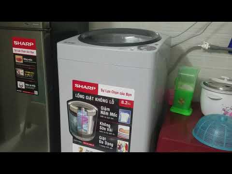 Máy giặt Sharp 8.2Kg giặt có ồn không? Clip test độ ồn khi vắt của máy giặt Sharp