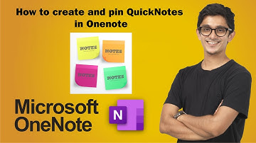 How to create QuickNotes in Onenote | How to pin QuickNotes | Onenote QuickNote shortcut