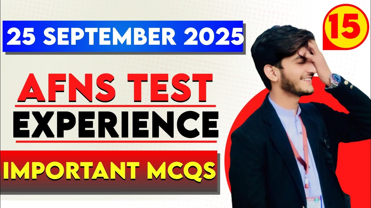 AFNS today test experience MCQs 2025|Afns test experience 2025|Afns 25 September experience 2025