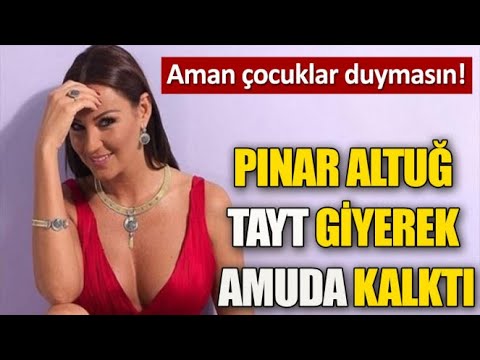 47 yaşındaki Pınar Altuğ, amuda kalkarak poz verdi