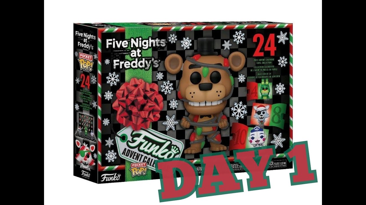 DAY ONE 1 FIVE NIGHTS AT FREDDY'S FUNKO ADVENT CALENDAR pocket pop #fnaf  Christmas happy holidays - YouTube