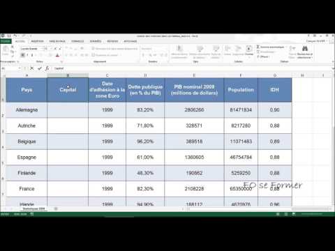 Vidéo: Comment Ajouter Des Lignes Dans Un Tableau Dans Excel
