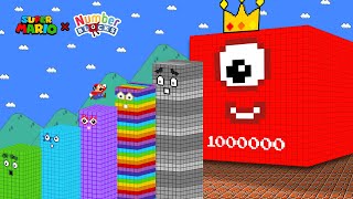 Mario Escape vs the Giant Numberblocks from 1 to Biggest 1,000,000 Maze | Game Animation