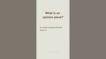 🔎 What is an Opinion Piece? 📰 Public Relations & Media Studies Exam & Interview Notes