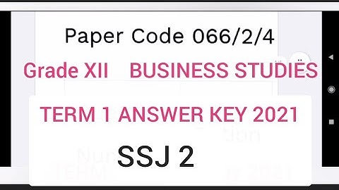 Business Studies Answer Key 2021 | Class 12 Business Studies Paper Solution 2021 | Term 1 066/2/4