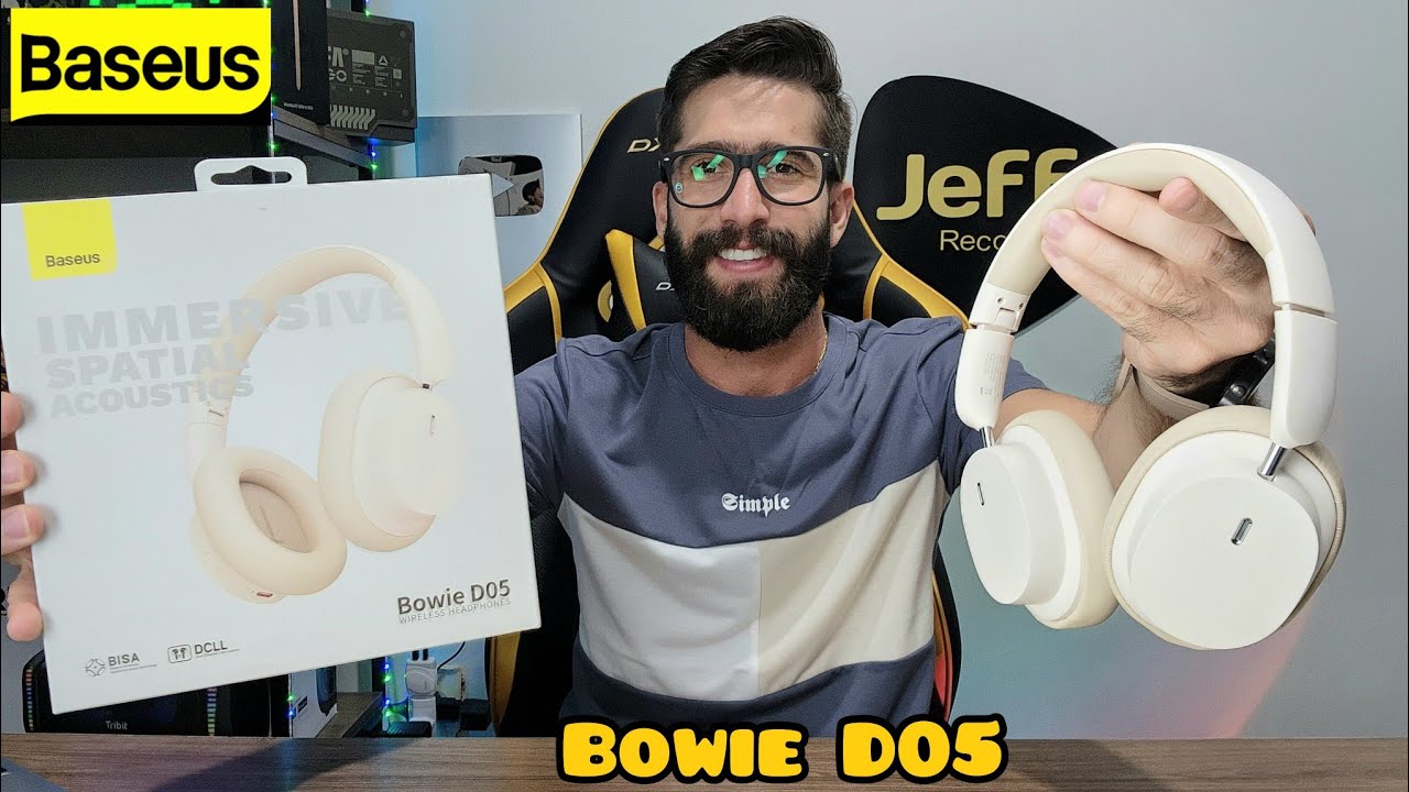BASEUS BOWIE D05: Headphones Muito BARATO com SOM ESPACIAL e BATERIA de até 70H (Análise Completa)