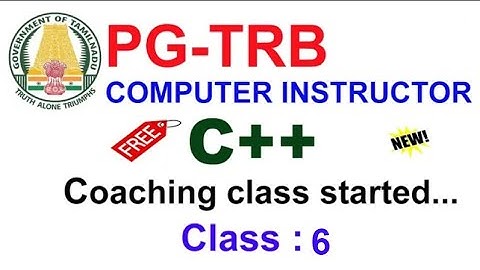 TRB  Computer Instructor C++ Coaching class 6  | VIBRANT ONLINE ACADEMY