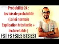 Probabilit 24  les lois de probabilit  la loi normale 1 explication trs facile  lecture table