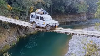 One of the scariest hanging bridge in Nagaland