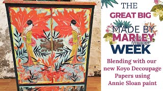 Blending with our new Koyo Decoupage Papers using Annie Sloan paint
