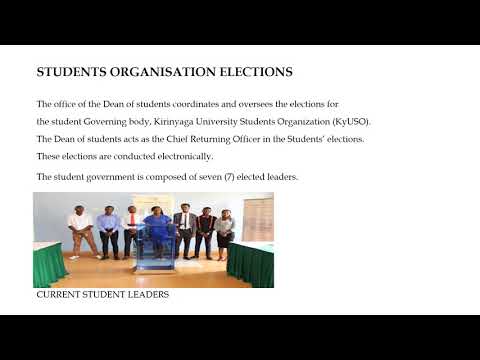 Student Government Elections, Office of the Dean of Students