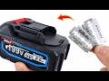 Don't throw away old drill batteries! Try using a razor blade and see what happens.