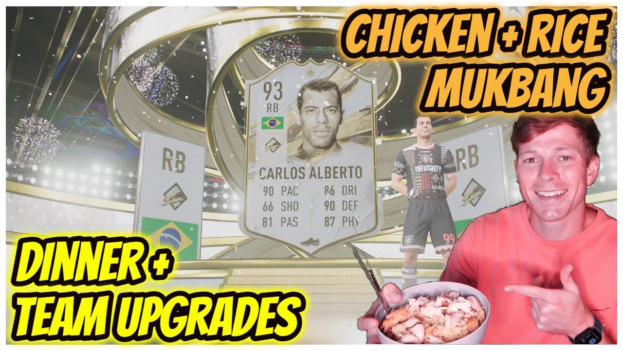 FIFA 23 ASMR | Dinner & FUT Upgrades! - Chicken & Rice Mukbang