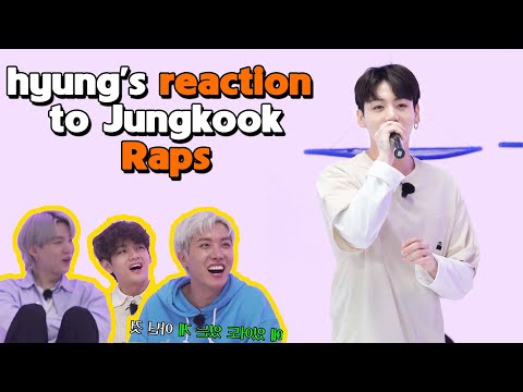 The hyungs' surprise reaction when Jungkook raps