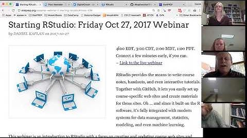 StatPREP Webinar: Using R Studio to manage your website and write course handouts