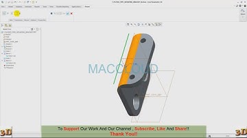 PTC CREO Modeling Part 1-76 FEED PIPE MOUNTING BRACKET