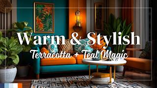 Warm Terracotta & Teal: A Favorite Vibrant Color Combo for Stylish Small Apartment Warm Terracotta & Teal: A Favorite Vibrant Color Combo for Stylish Small Apartment