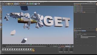 Basic Bullet Modelling with Shatter Letters in Cinema 4D R16 Tutorial