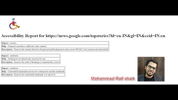Automated Accessibility Testing -  Selenium Java