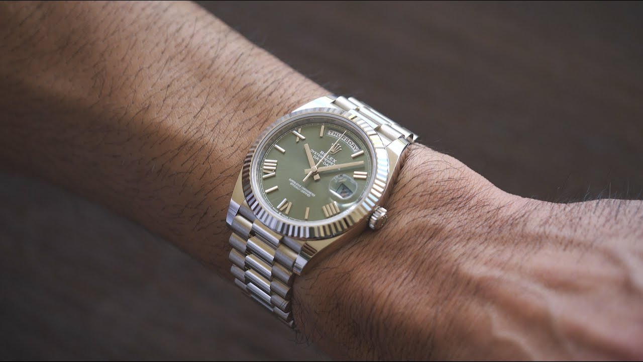 4K] Rolex Day-Date Olive Green In White Gold Review: The Ultimate Sleeper?  | Hafiz J Mehmood - Youtube