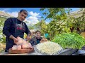THE KEY OF THE HEALTHY LIFE! COOKING PILAF WITH GREENS | APPLE JAM CAKE | RELAXING VILLAGE LIFE