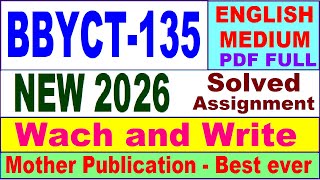 BBYCT 135 solved assignment 2026 in English || bbyct 135 solved assignment 2026 || ignou bbyct135