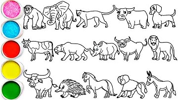 Draw 15 Amazing Animals in Minutes - Mammoth, Black Panther, Smilodon,  Buffalo, Rhinoceros & others