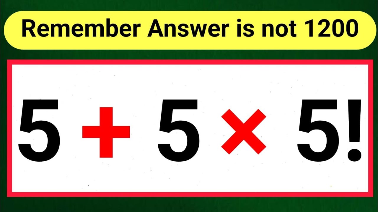 Math Simple Yet Tricky Problem Can you solve this Tricky Math Problem! - YouTube