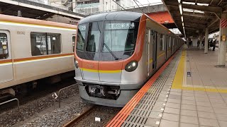 東京メトロ17000系17104F 77S 各駅停車新木場行き 飯田橋駅発着シーン