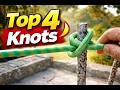 Top 4 Rope Knot Skills Everyone Should Know 🔥 | Easy &amp; Useful Knots Tutorial