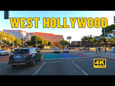 Driving West Hollywood (WeHo) | Los Angeles California [4K UHD 60fps] Late Nov 2021
