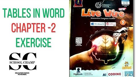 Computer chapter 2 tables in word class 5th aps/tables in word computer chapter 2/computer chapter 2