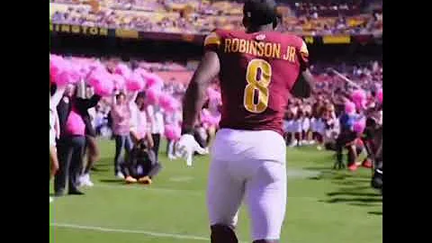 Brian Robinson running out of the tunnel to “Many Men” after recovering from being shot 2wce blessd