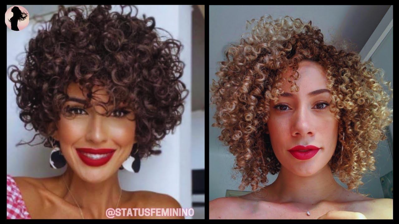 TOP 10 CORTES CURTOS CACHEADOS E CRESPOS TENDÊNCIAS