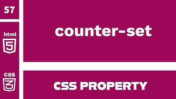 CSS Property : counter-set explained !