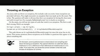 31A Java Certification Course 17. Exceptions.