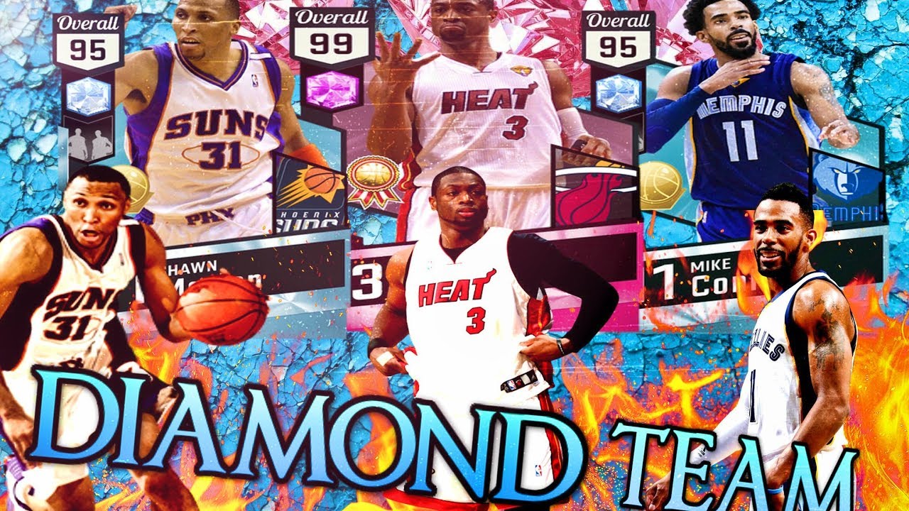 ALL DIAMOND LINEUP! Nba 2k17 Myteam Online Gameplay NASTY Stepback