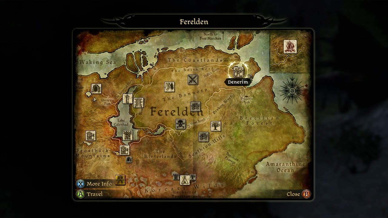 Dragon age карта мира