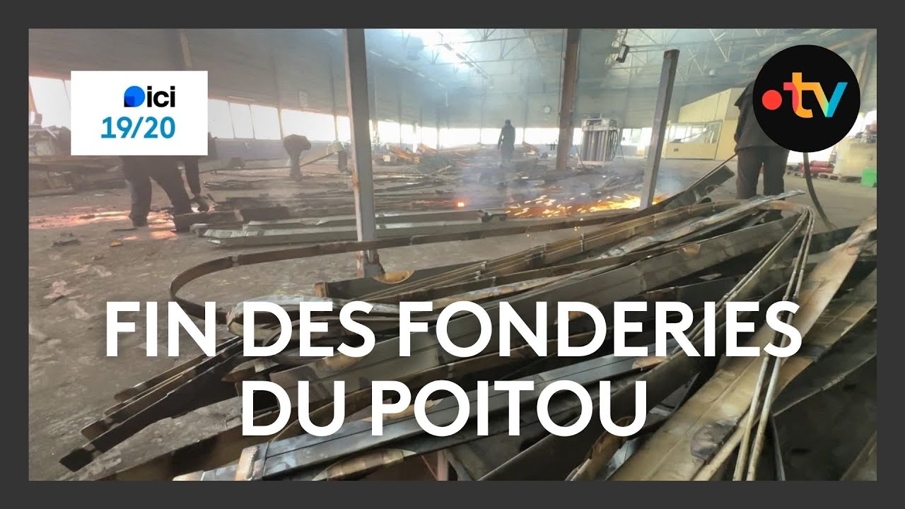 Démontage des machines aux Fonderies du Poitou