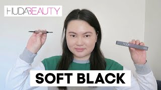 Huda Beauty Microshade Brow Pencil Soft Black Review + Demo @Hudabeauty  | Tracey Violet screenshot 4