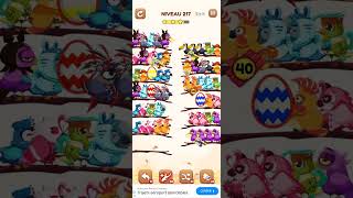 bird sort 2 color puzzle solution niveau 217 #games #gaming #puzzle #puzzlegame #androidgames