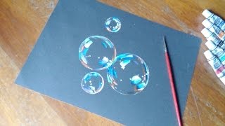Bubbles Painting- how to paint bubbles tutorial